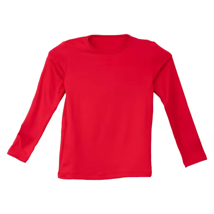WAI 2 MARKET - Camiseta Térmica Infantil Unisex de Manga Larga (Pack 1, 2, 3, 5), 96% Poliéster 4% Elastano, Ideal para Invierno, Fútbol, Ciclismo y Nieve, Tallas 5-14 Años, Cuello Redondo, Color Rojo - 1