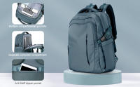 Mochila Grande Para Hombres Y Mujeres Con Portátil Y Puerto USB De Náilon Para Escuela Universidad Viajes Mochila Likros - details 1