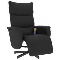 vidaXL Sillón reclinable de masaje con reposapiés cuero sintético Marrón, Gris, Capuchino Sillon Dormitorio Sillon Comodos Silla Relax Sillón Sofá - details 1