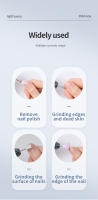 Molinillo de uñas portátil, molinillo de uñas eléctrico, herramienta removedora de molinillo de uñas recargable, negro - details 5