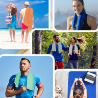 Toalla Deportiva De Microfibra 3-pcs Absorbente Y Ligera Para Viajes Playa Senderismo Gimnasio Piscina Camping Secado Rápido - details 5