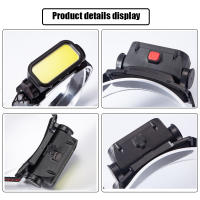 Linterna Frontal LED Portátil Potente Recargable USB Con Batería Integrada Impermeable Para Senderismo Y Camping - details 6