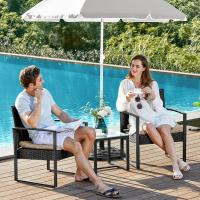 Conjunto de muebles de ratán para jardín de 3 piezas, incluye 2 sillas y 1 mesa de centro, fácil montaje, perfecto para balcón y terraza, disponible en negro y beige, negro y blanco, todo negro - details 23