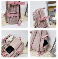 Mochila Para Mujer Impermeable De Nylon Con Múltiples Bolsillos Estilo Kawaii Para Estudiantes Con Capacidad Para Portátil Y Libros - details 18