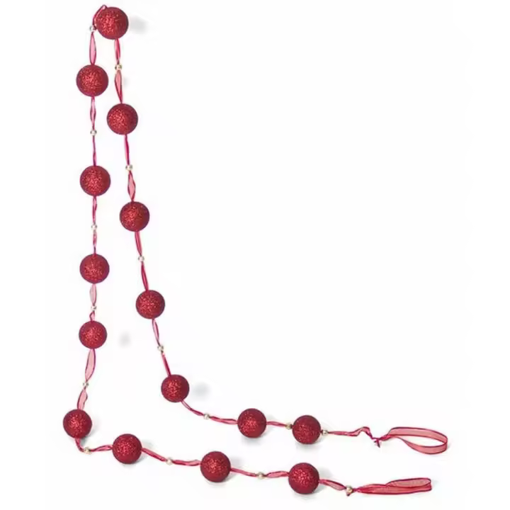Colgante Bolas Decoración Navidad Rojo 2 M. para Hogar o Negocio - Gerimport - 1