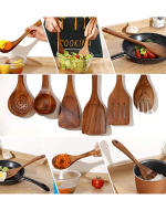 Juego De Cocina De Madera Utensilios De Cocina Ecológicos Incluye Cucharas De Madera Para Sopa Regalos Para Cocina - details 2