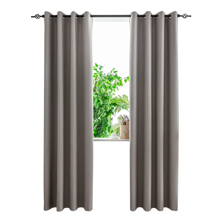 Cortinas de bloqueo de luz negras para dormitorio y sala de estar, 1 panel 100% poliéster con aislamiento de respaldo negro (varios colores) - 1