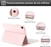 Teclado Samsung Galaxy Tab A9 Plus 11 Pulgadas 2025, Funda Teclado Español Ñ Bluetooth Desmontable para Samsung A9+ (SM-X210/X216/X218), Rosa - details 5
