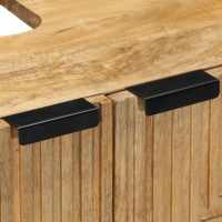 vidaXL Armario de lavabo de baño madera maciza mango marrón 62x33x58cm - details 4