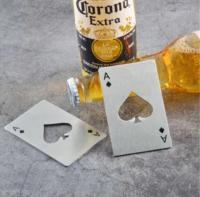 Abrepuertas De Acero Inoxidable Tamaño De Tarjeta De Crédito Ace of Spades Creativo En Forma De Baraja Portátil Para Bebidas - details 2