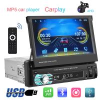 Receptor De Radio Bluetooth Podofo Android Auto 1 Din Pantalla HD Retractil De 7'' Carplay Reproductor MP5 Para Coche Con Conector USB Doble - details 0
