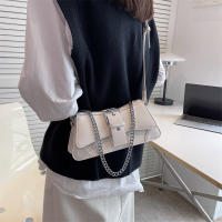 Bolso De Hombro PU Cuero Pequeño Para Mujer Color Sólido Con Cadena Vintage Lujo Monedero Bandolera De Moda Para Dama - details 11