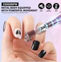 Máquina De Uñas Eléctrica Profesional 35000RPM Para Gel Y Polvo De Uñas Recargable Portátil Herramienta De Manicura - details 3