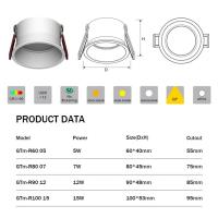 Spot LED De Techo Reclinado Anti-Deslumbrante Para Sala De Estar Interior Luz De Punto 15W 12W 7W 5W 220V Ángulo De 60 Grados Nordic - details 10