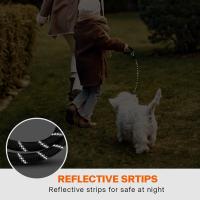 Correa Reflectante Para Perros Con Manija Padded Cómoda - Doble Fuerte Correa De Tracción Para Perros Fuertes - Enhance Seguridad Y Contraste - details 7