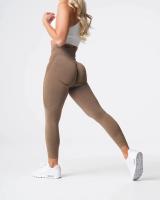 Leggings Sin Costuras Para Mujer Levanta Glúteos Curvas Ropa Deportiva Yoga Gimnasio Fitness Color Rosa C6206 Tallas Variadas - details 4