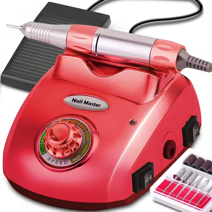 Fresa de Uñas Eléctrica para Manicura y Pedicura con Ajustable - Set de Uñas de Gel y Acrílicas - 1