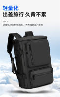 Mochila multifuncional, bolso de hombro para hombre, bolso de cuero para computadora portátil, bolso escolar para estudiantes, estilo universitario, color negro - details 12