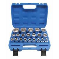 JUEGO LLAVE DE VASOS 12 CARAS PARA CARRACA 1/2" 8 MM A 36 MM 21 PIEZAS - details 0