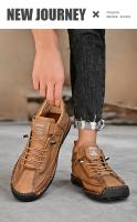Zapatos De Cuero Para Hombre Hechos a Mano Transpirables Zapatos Casuales Cómodos Para Caminar Sneakers De Marca Lujo Tamaño Grande 38-48 - details 11