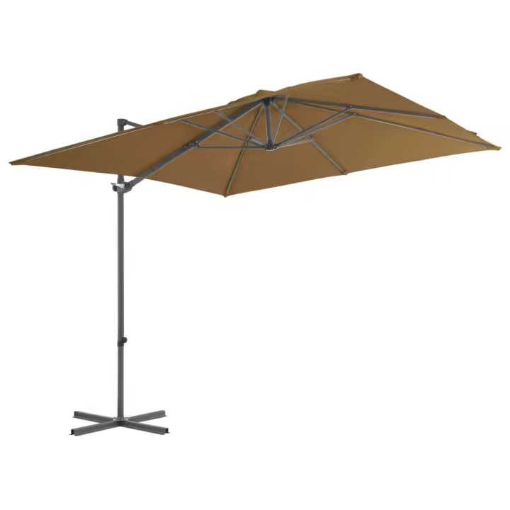 Sombrilla de Jardín con portátil gris taupe base - 1