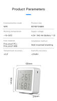 Sensor De Temperatura Y Humedad WiFi LCD Tuya Compatible Con Alexa Y Google Home Automación Doméstica Medidor De Clima Para El Hogar - details 13