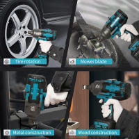 Llave de Impacto Eléctrica Sin Escobillas 3 marchas 2100N.M Recargable 3/4» Herramientas Eléctricas Compatible Batería Makita 18V - details 7