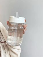 Botella De Agua Transparente 550ML Para Niñas Botella Portátil Para Exteriores Reutilizable Material Plástico Instructions De Limpieza Lavado a Mano - details 0