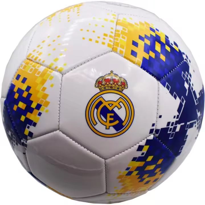 Balón Real Madrid diseño pixelado talla 5 tamaño similar al reglamentario producto oficial RM7BG60 - 1