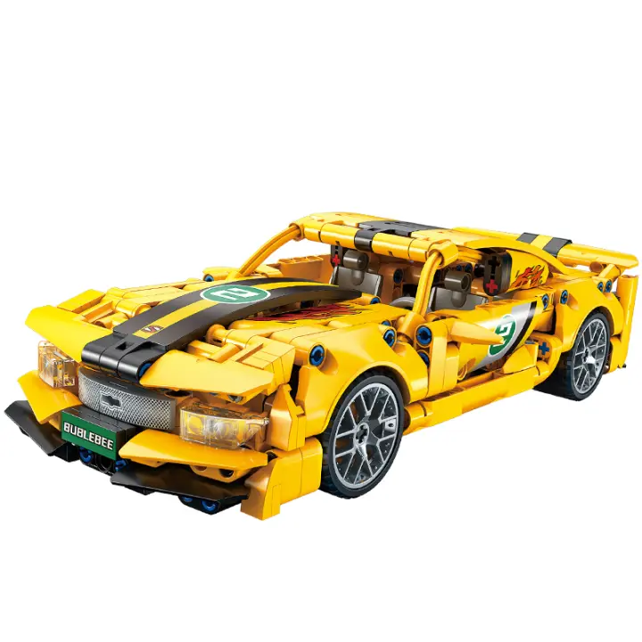 Bloques de construcción de piezas para niños, juguete de ladrillos para armar coche de carreras de velocidad 1:18, Pull-Back,Mod.89107, ideal para regalo, 451pcs, edad 6+ - 1