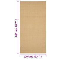 vidaXL Alfombra de sisal natural 100x200 cm Alfombras de área  Alfombra de Piso para Sala de Estar Dormitorio Habitación Salón - details 6