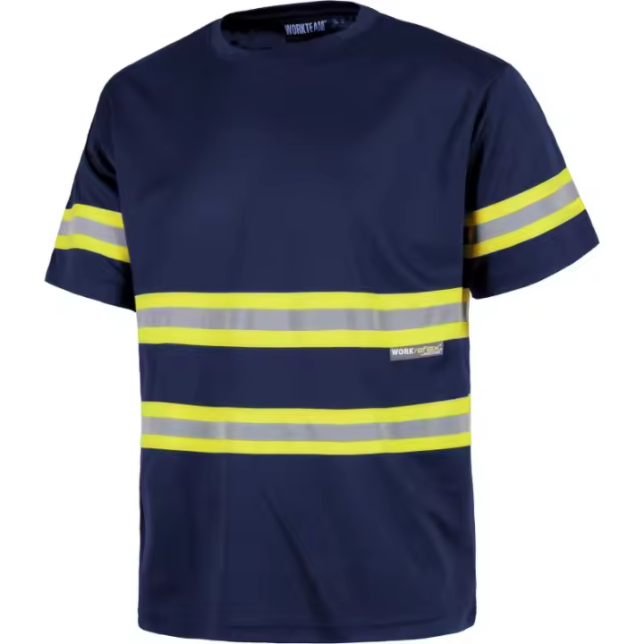 Camiseta de Trabajo con Cintas Reflectantes y Cosidos Fuertes - 1