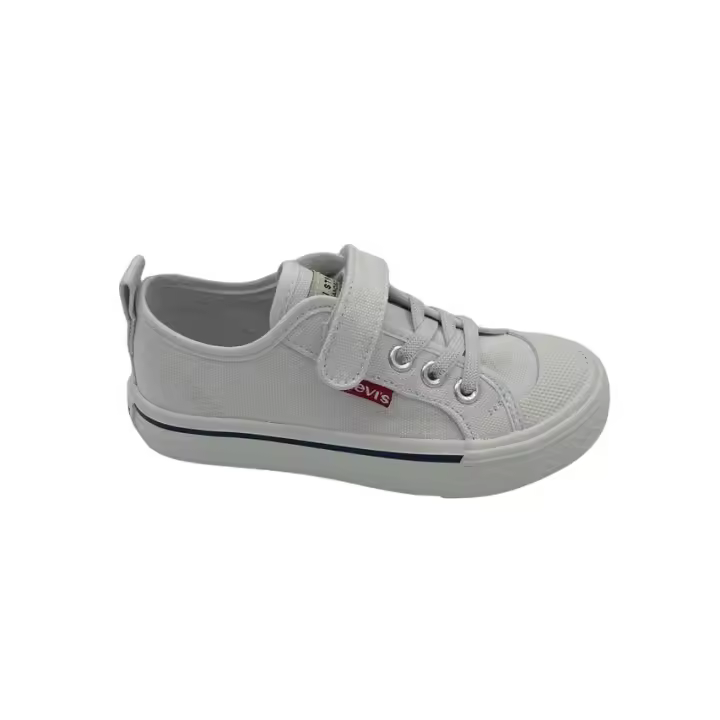 LEVIS FOOTWEAR AND ACCESSORIES LEVIS Zapatillas de Lona Blancas con Velcro y Cordones para Niños - 1