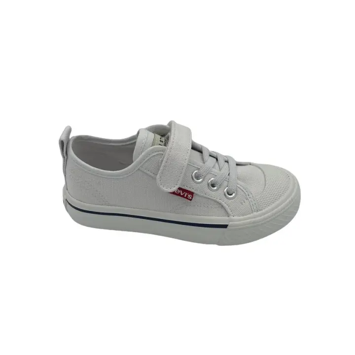 LEVIS FOOTWEAR AND ACCESSORIES LEVIS Zapatillas de Lona Blancas con Velcro y Cordones para Niños - 1