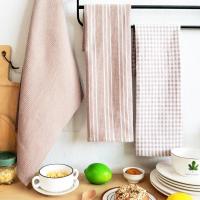 Toallas De Té De Algodón Tres Enlaces Paños De Cocina Y Baño Toallas De Mano Tejidas Al Estilo Tela Para El Hogar Pack De 3 - details 6