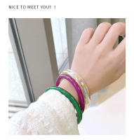 Juego De 3 Pulseras De Resina Acrílica Vintage Para Mujer Joyería Coreana Cuff Con Encantos Diseñador Redondo Regalos Nuevos - details 3