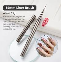 Juego De Pinceles Para Uñas 5PCS Set De Línea De Uñas 6/9/12/15/18mm Dibujo Rayas Pintura Flor Pincel De Manicura Mango Metálico - details 8