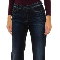 Armani-Pantalones Largos Tejanos Efecto Gastado 6Y5J11-5D2UZ para Mujer