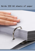 Nueva Carpeta De Anillo A4 Con 4 Agujeros Y Clips De Tipo D Color Azul PP Perforada Y Transparente Para Organizador De Documentos - details 4