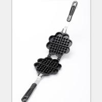 Horneador De Waffles Antideslizante Para Gas Stove Mold De Panqueques Y Pasteles Para Desayuno Forma Rectangular Material De Hierro Fundido - details 8