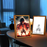Lámpara De Noche Anime Figura Attack on Titan Marco De Pintura Decoración Para Habitación Y Hogar Regalo De Cumpleaños Para Amigo Artículos De Dibujo Animado - details 2