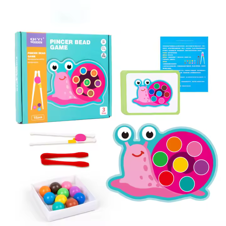 Juego Educativo Montessori De Clip De Bolas Para Niños Juguete De Entrenamiento De Motricidad Finas Y Concentración Logica Clasificación De Colores - 1