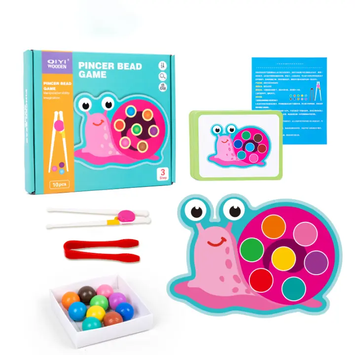 Juego Educativo Montessori De Clip De Bolas Para Niños Juguete De Entrenamiento De Motricidad Finas Y Concentración Logica Clasificación De Colores - 1