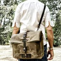Mochila De Motocicleta Vintage Para Hombre Impermeable De Lona Y Cuero Retro Bolsa De Asiento Trasero Motocross Estuche Lateral De Motociclista Marrón - details 4
