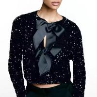 Blusa Larga De Manga Con Lentejuelas Para Mujer Estilo Europeo Y Americano Para Fiestas Y Banquetes Primavera/Otoño - details 13