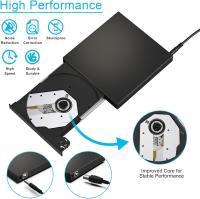 Fuente Externa De CD DVD USB 2.0 Slim Protable Lector / Escritor De DVD-RW CD-RW Para Portátil PC Laptop - details 2