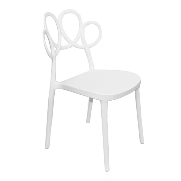 Silla RAISSA, diseño, polipropileno blanco - 1