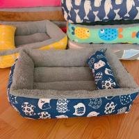 Cama De Peluche Para Mascotas Cama De Gato Con Almohada Cómoda Y Caliente Para Invierno Matrícula De Descanso Para Perros Y Gatos - details 0
