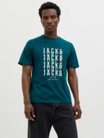 Jack & Jones SS25 Hombre Pack 2 Camisetas de Algodón Mod JJDELVIN logo estampado Moda Casual Informal REF 247813 - details 5