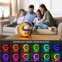 Lámpara De Escritorio Inteligente LED Con Altavoz Bluetooth Y Cargador Inalámbrico Rápido 15W Luz Nocturna RGB Para Dormitorio Y Sala De Juegos - details 3